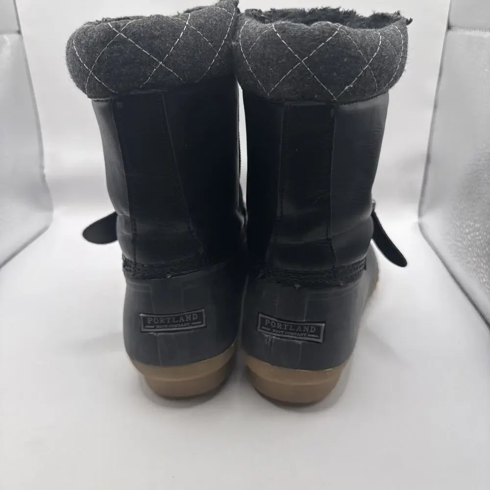 Size 7W - Women’s Portland Boot Company - Rubber Boots - Black